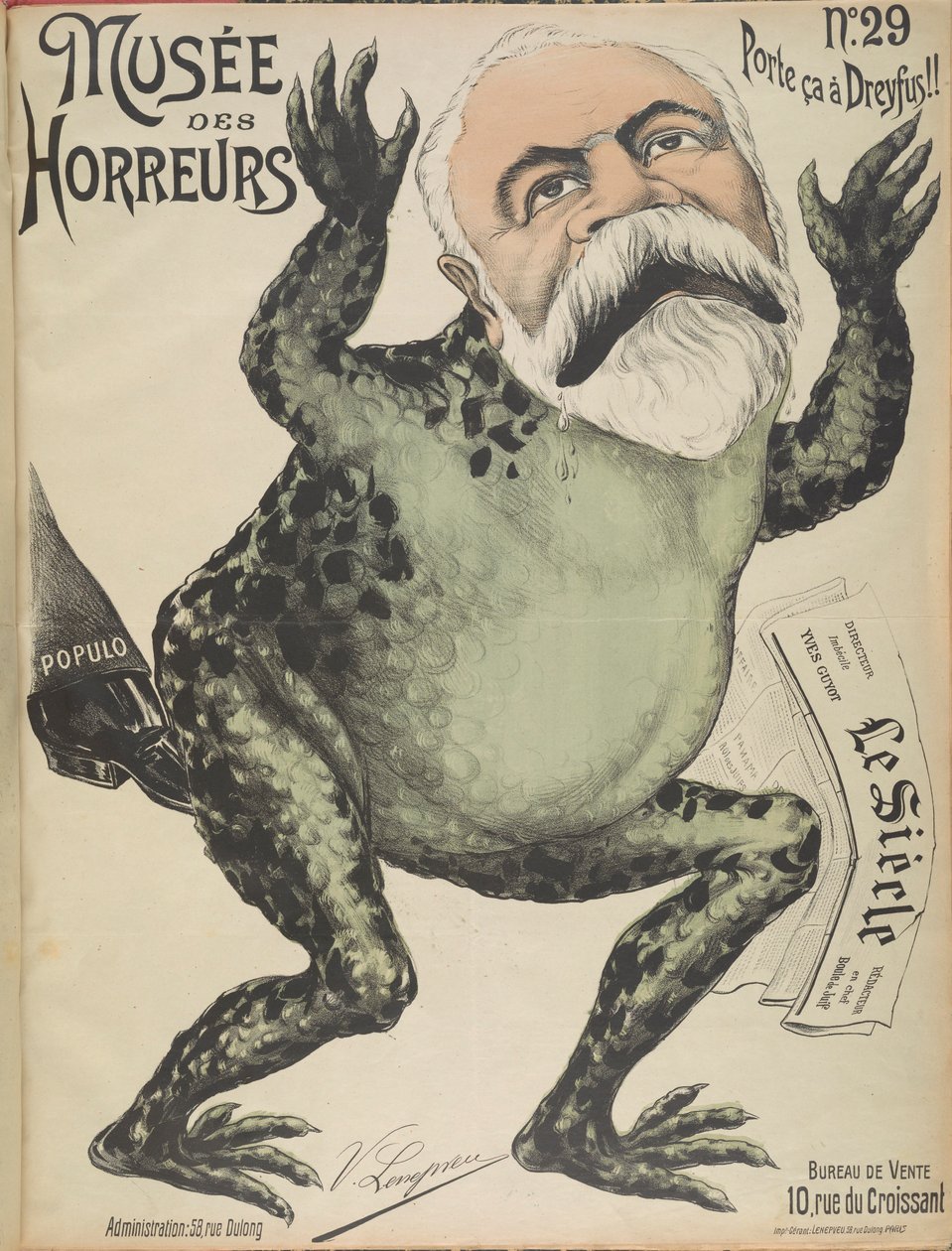 Musée des Horreurs Galerie der Verschrikking: Yves Guyot door Victor Lenepveu