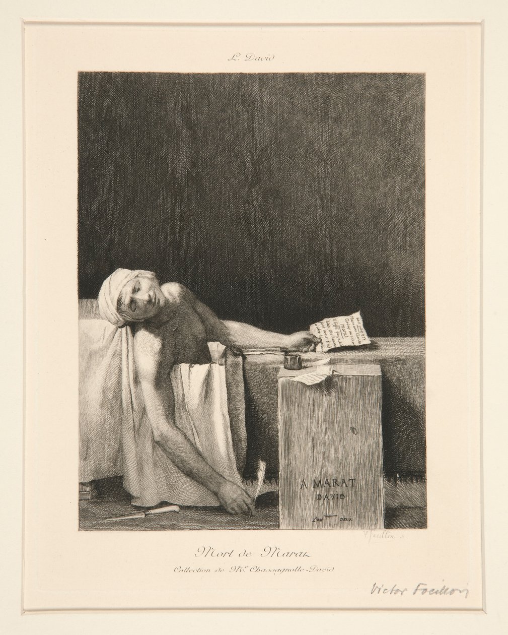 De dood van Marat door Victor Louis Focillon