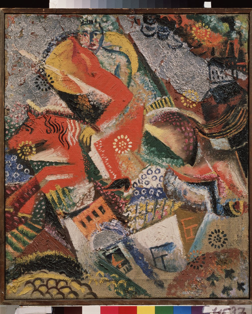 Compositie met een rode ruiter door Victor Nikandrovich Palmov