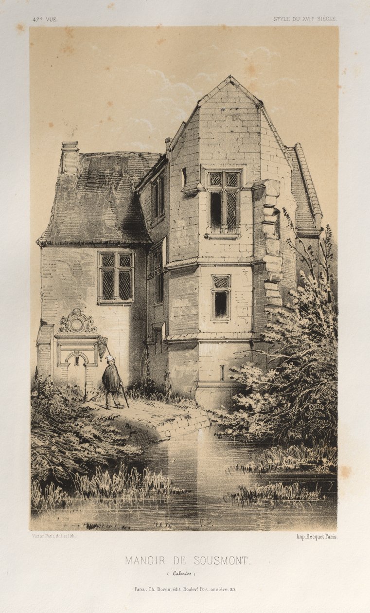Manoir de Sousmont (Calvados) door Victor Petit