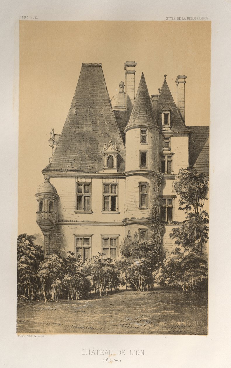 Château de Lion (Calvados) door Victor Petit