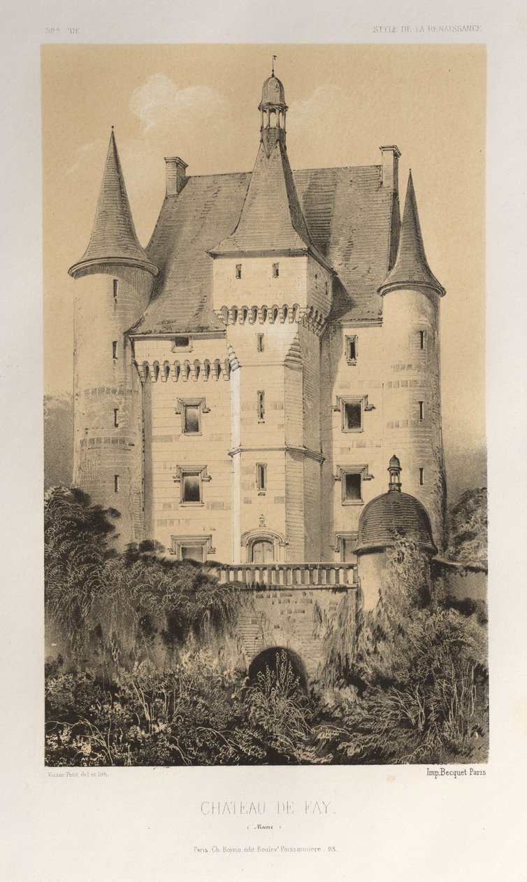 Château de Fay (Maine) door Victor Petit
