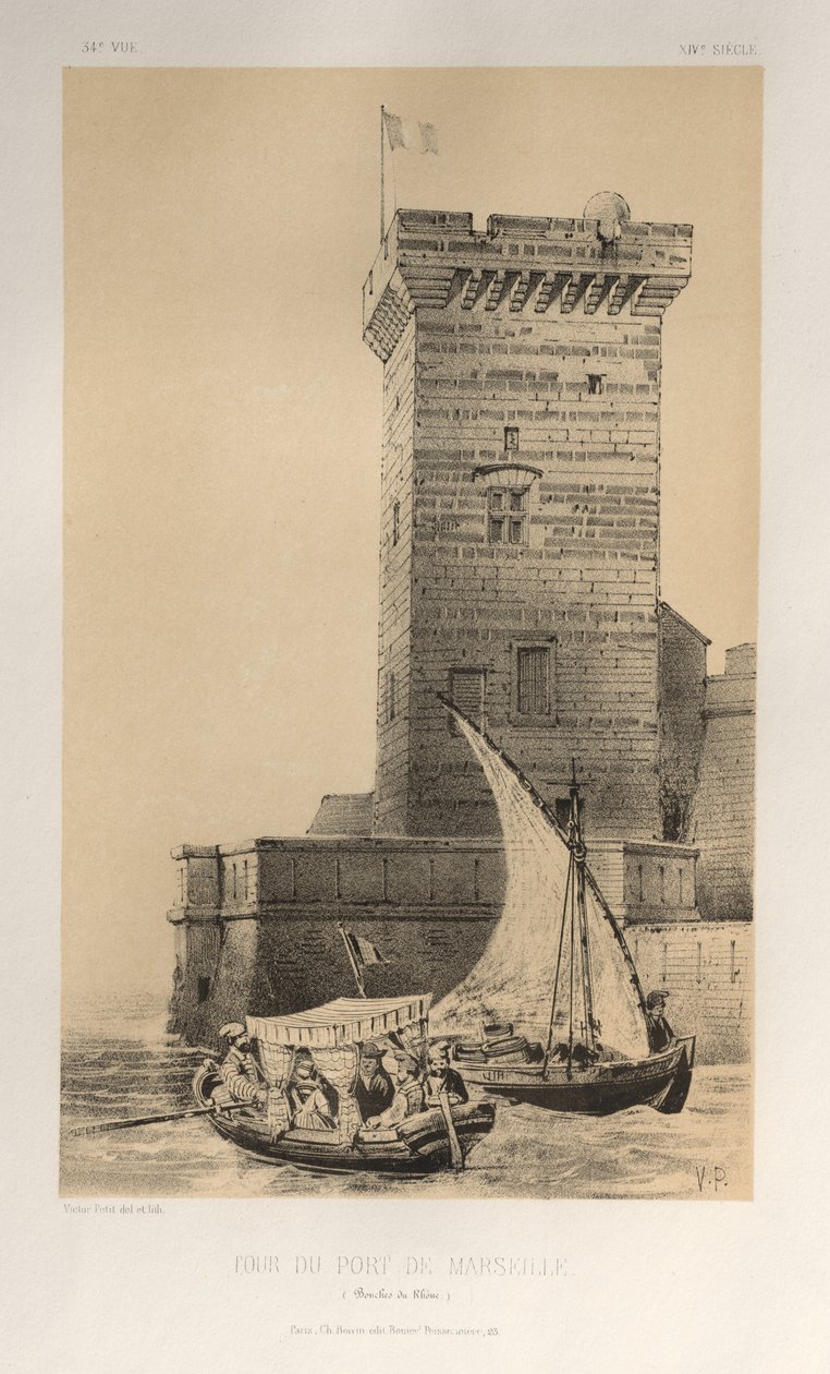 Tour du Port de Marseille (Bouches du Rhône) door Victor Petit