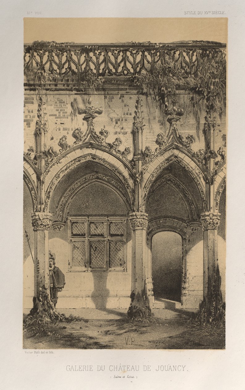 Galerij van Château de Jouancy (Saone et Loire) door Victor Petit