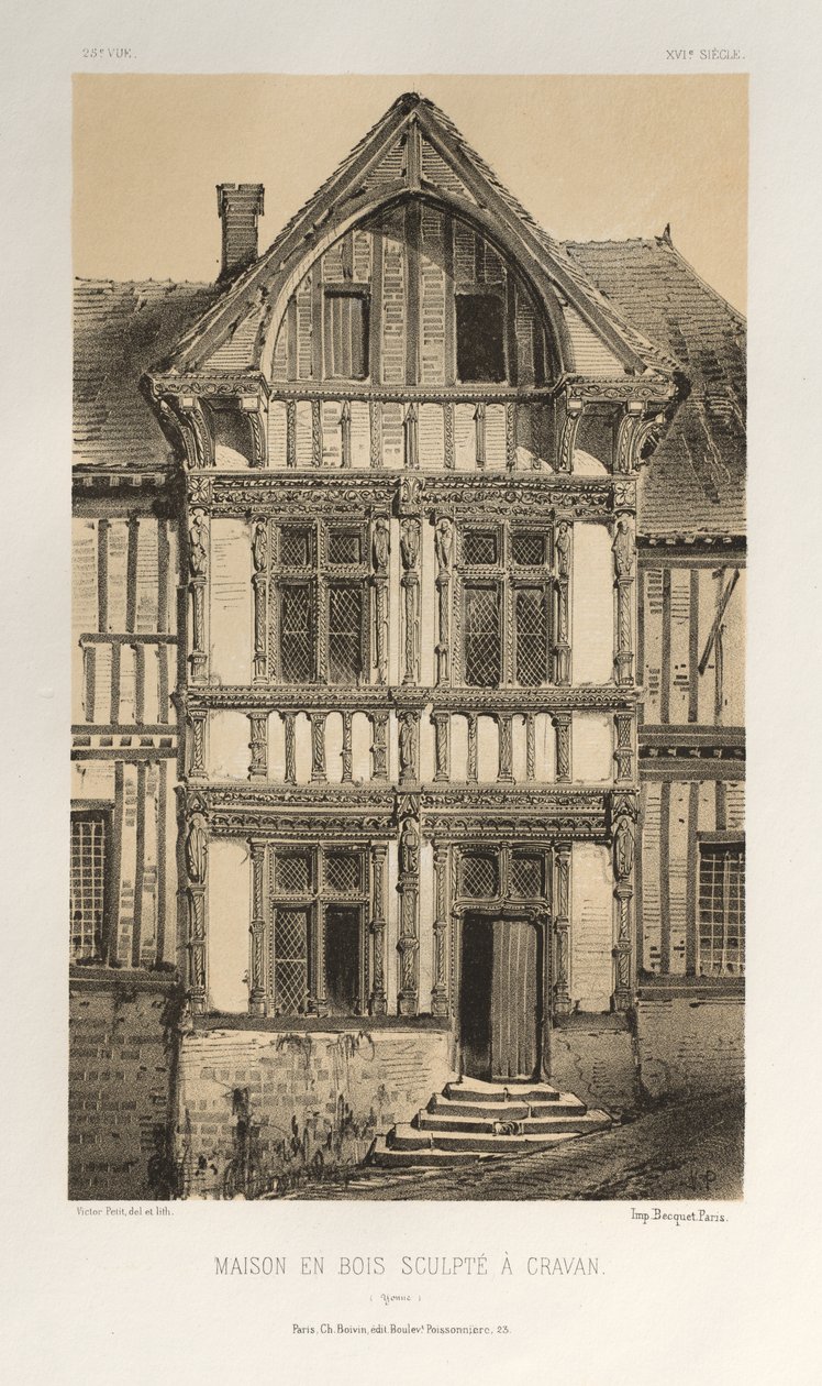 Maison En Bois Sculpte A Cravan Yonne door Victor Petit
