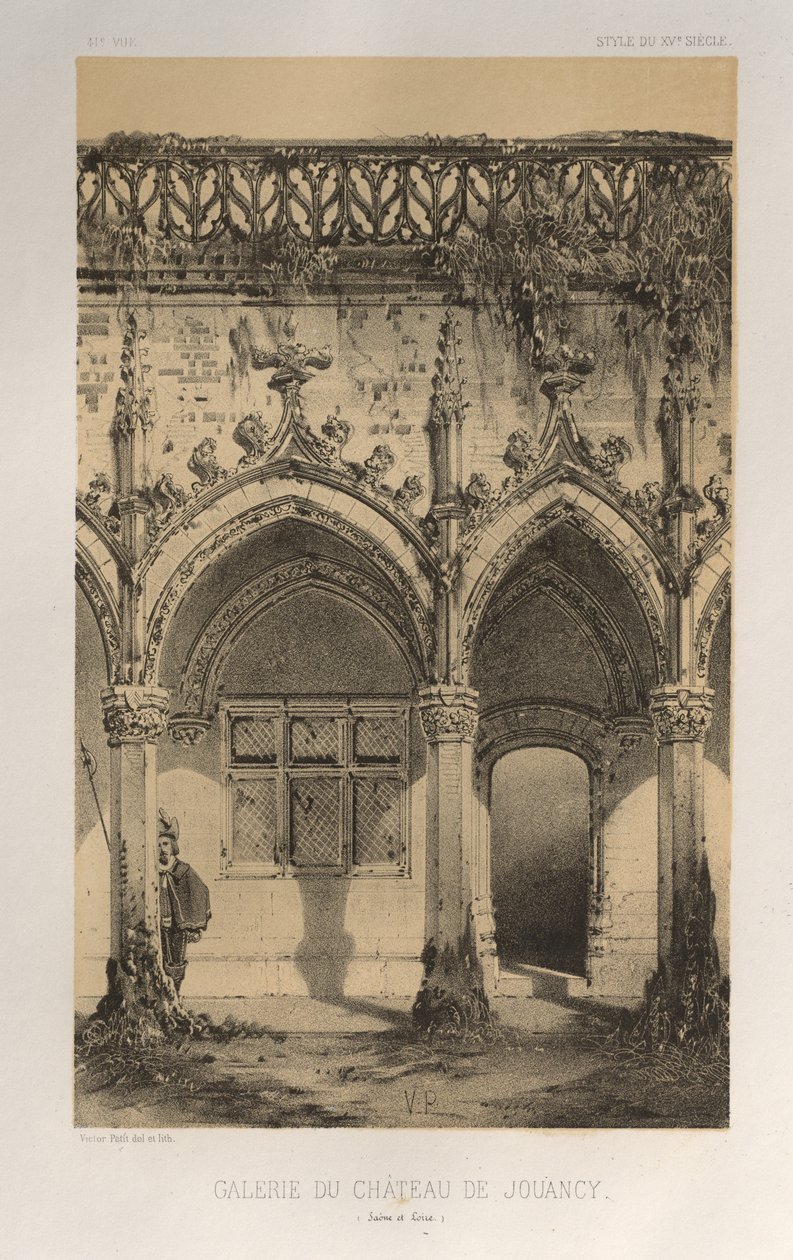 Pl. 41, Galerie Du Château De Jouancy Saone et Loire, 1860 door Victor Petit