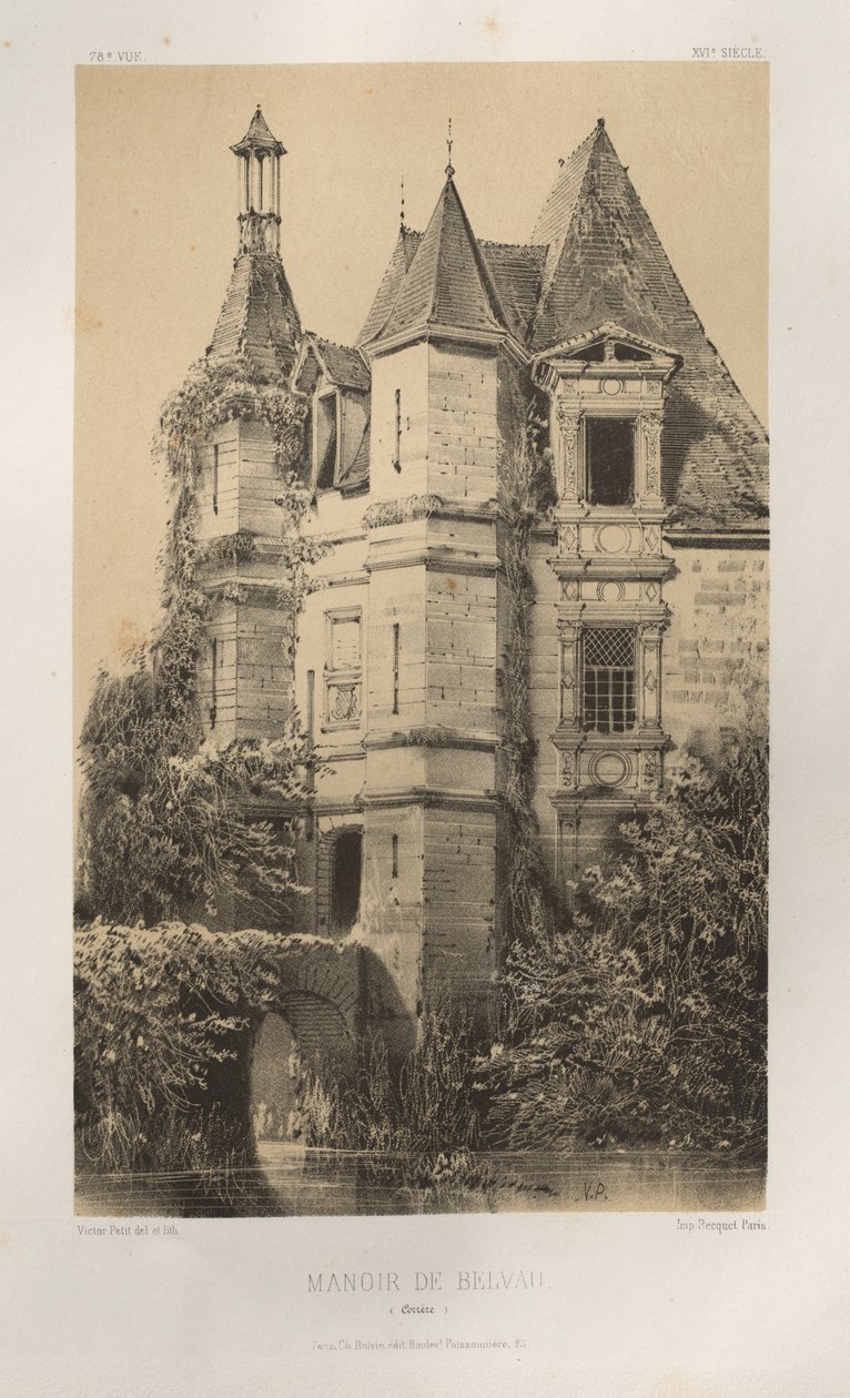 Manoir de Belvau Corrèze door Victor Petit