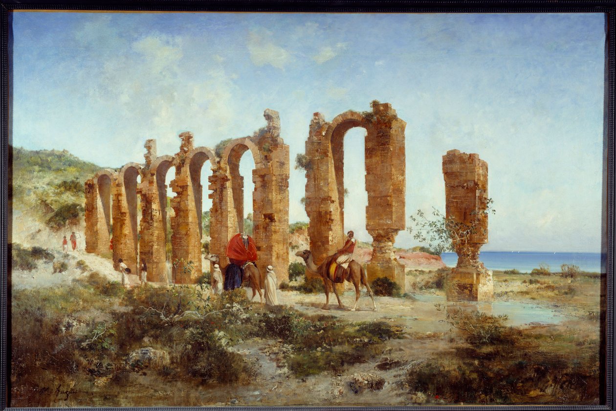 Het Romeinse aquaduct in Cherchell (Algerije) door Victor Pierre Huguet