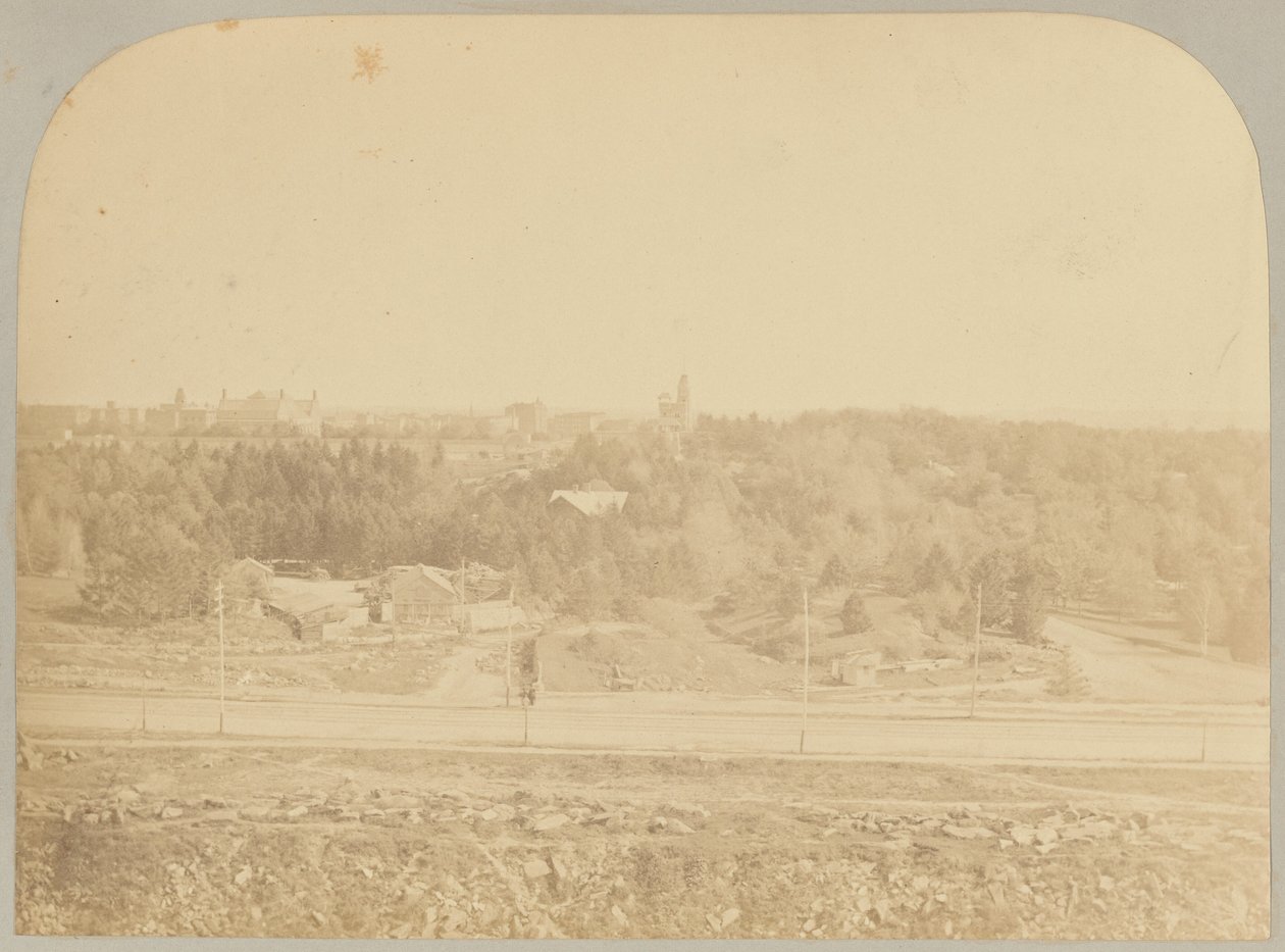 Pl. XVIII. Central Park Gezien vanaf het Museum door Victor Prevost, Gaston L. Feuardent and Co., New York