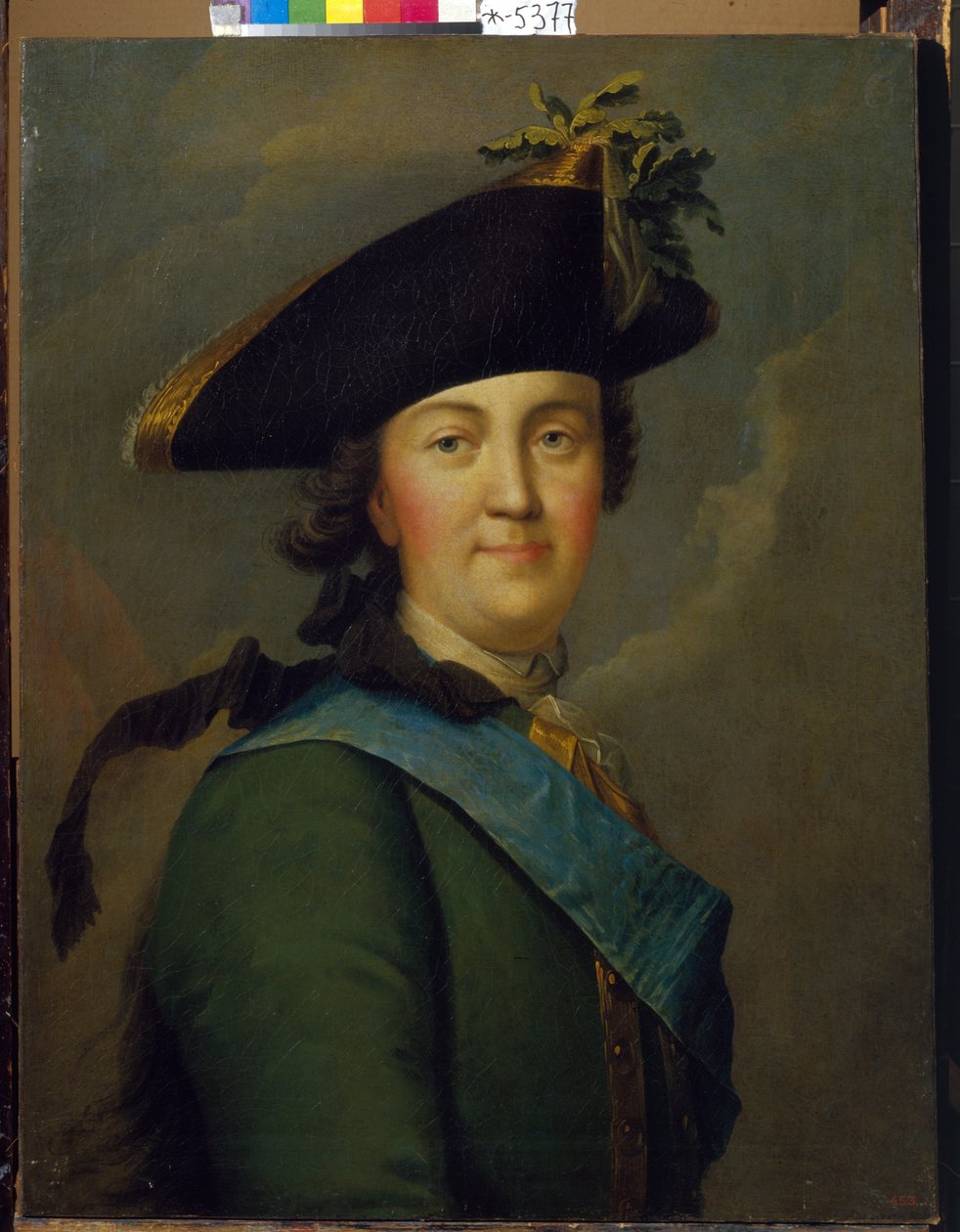 Portret van keizerin Catharina II in het uniform van de Lijfwacht door Vigilius Erichsen