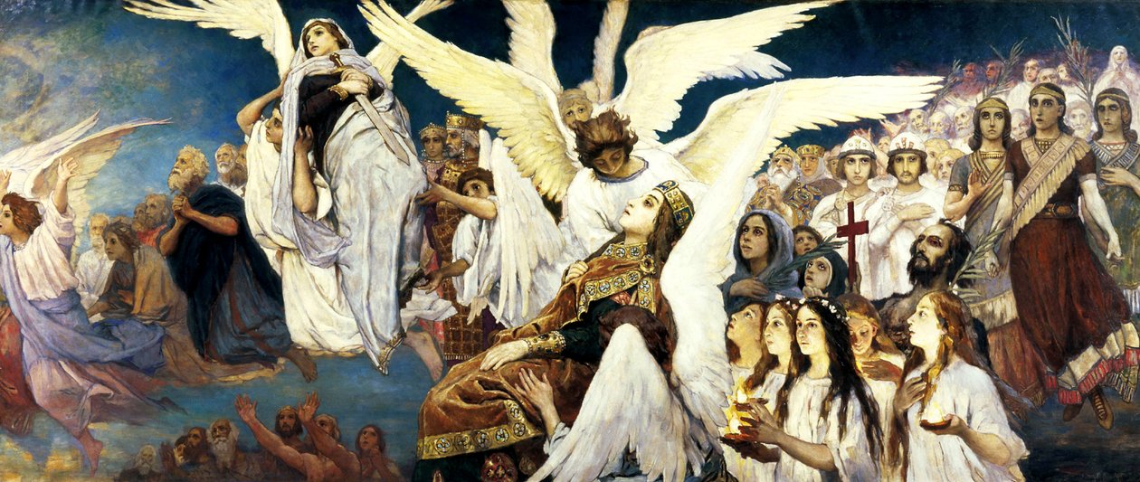 Voor het Paradijs, rechterdeel, 1885-1896 door Viktor Mikhaylovich Vasnetsov