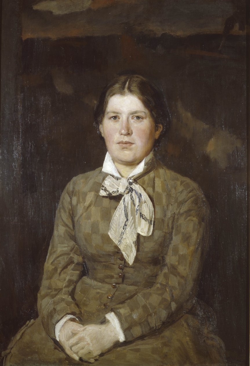 Portret van Alexandra Vladimirovna Vasnetsova, de vrouw van de kunstenaar door Viktor Mikhaylovich Vasnetsov