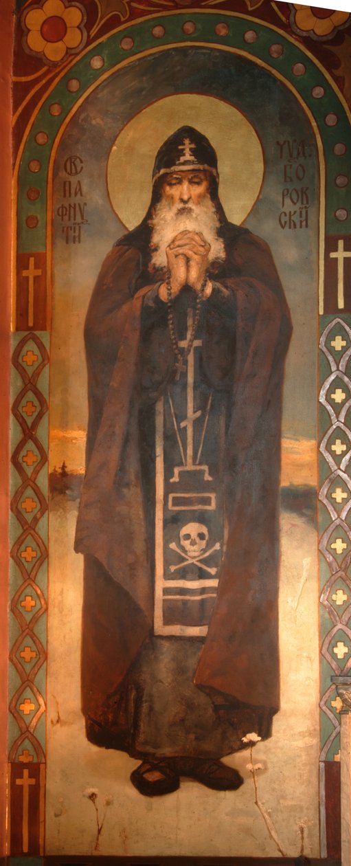 Sint Paphnutius van Borovsk, 1885-1896 door Viktor Mikhaylovich Vasnetsov
