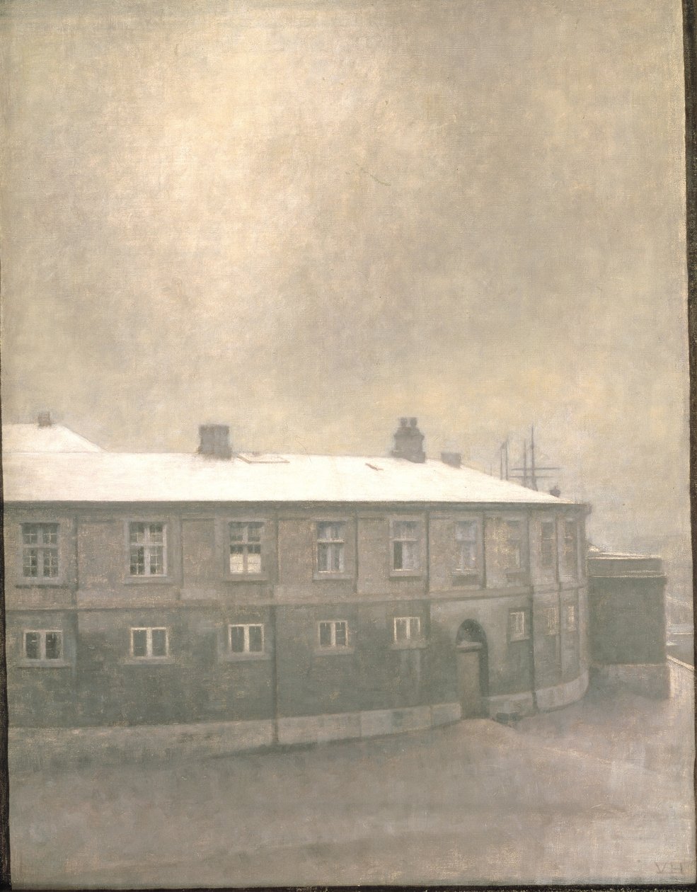 Een vleugel van het Christiansborg-paleis door Vilhelm Hammershøi