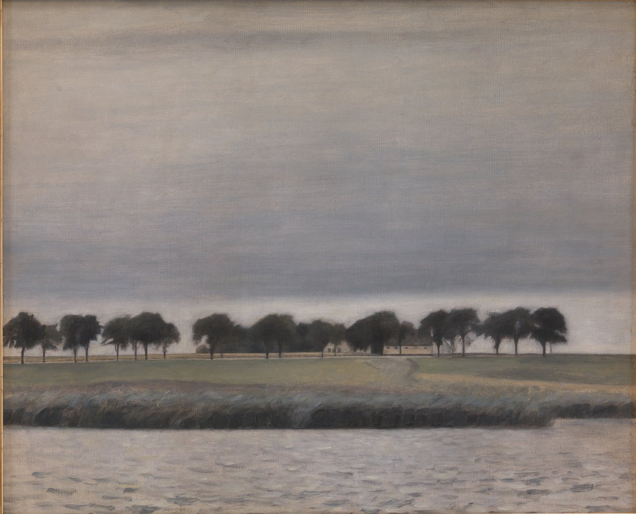 Voorstudie voor "Solregn. Gentofte Sø" door Vilhelm Hammershøi