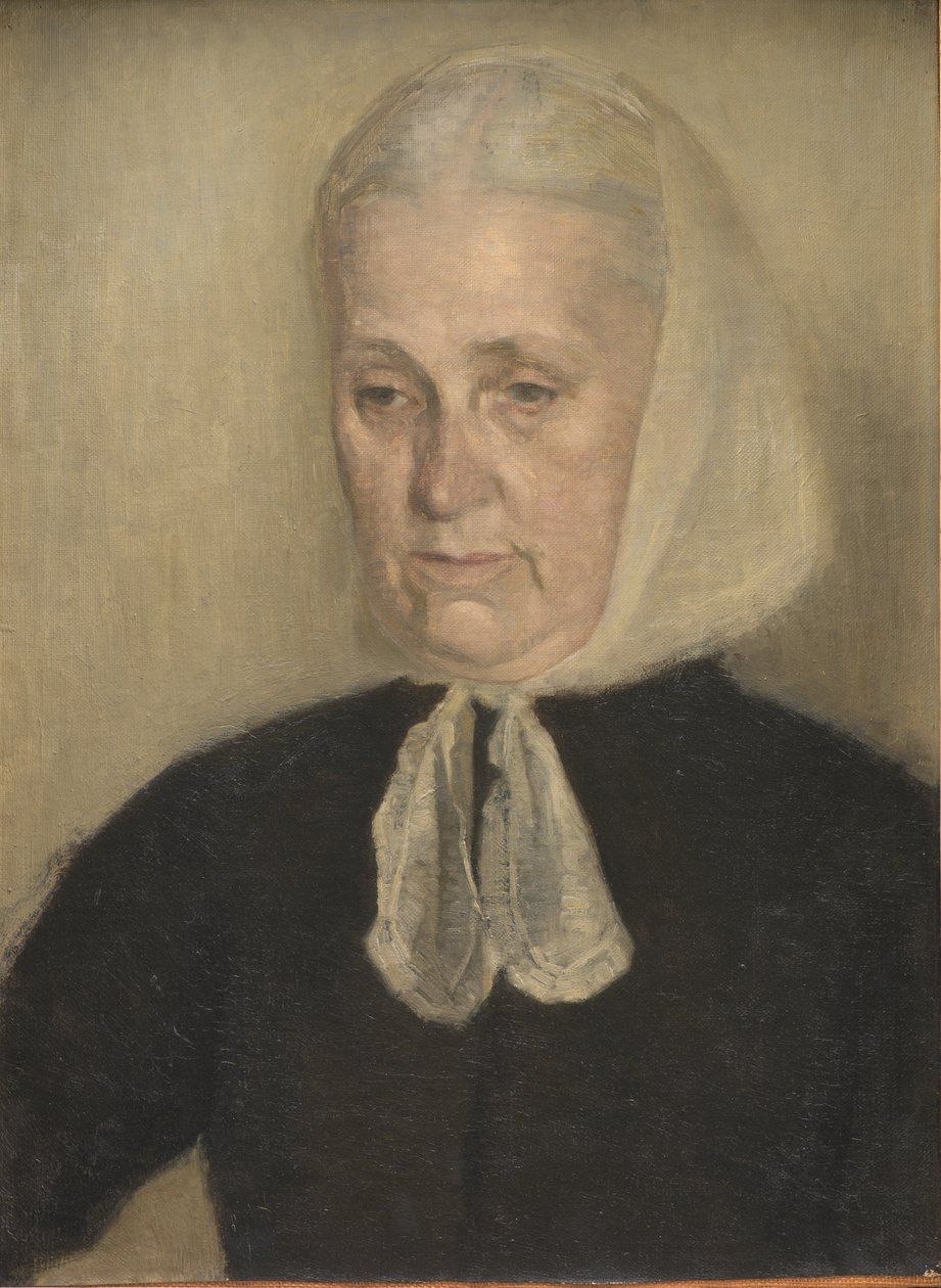 Frederikke Amalie Hammershøi, geb. Rentzmann, moeder van de kunstenaar door Vilhelm Hammershøi