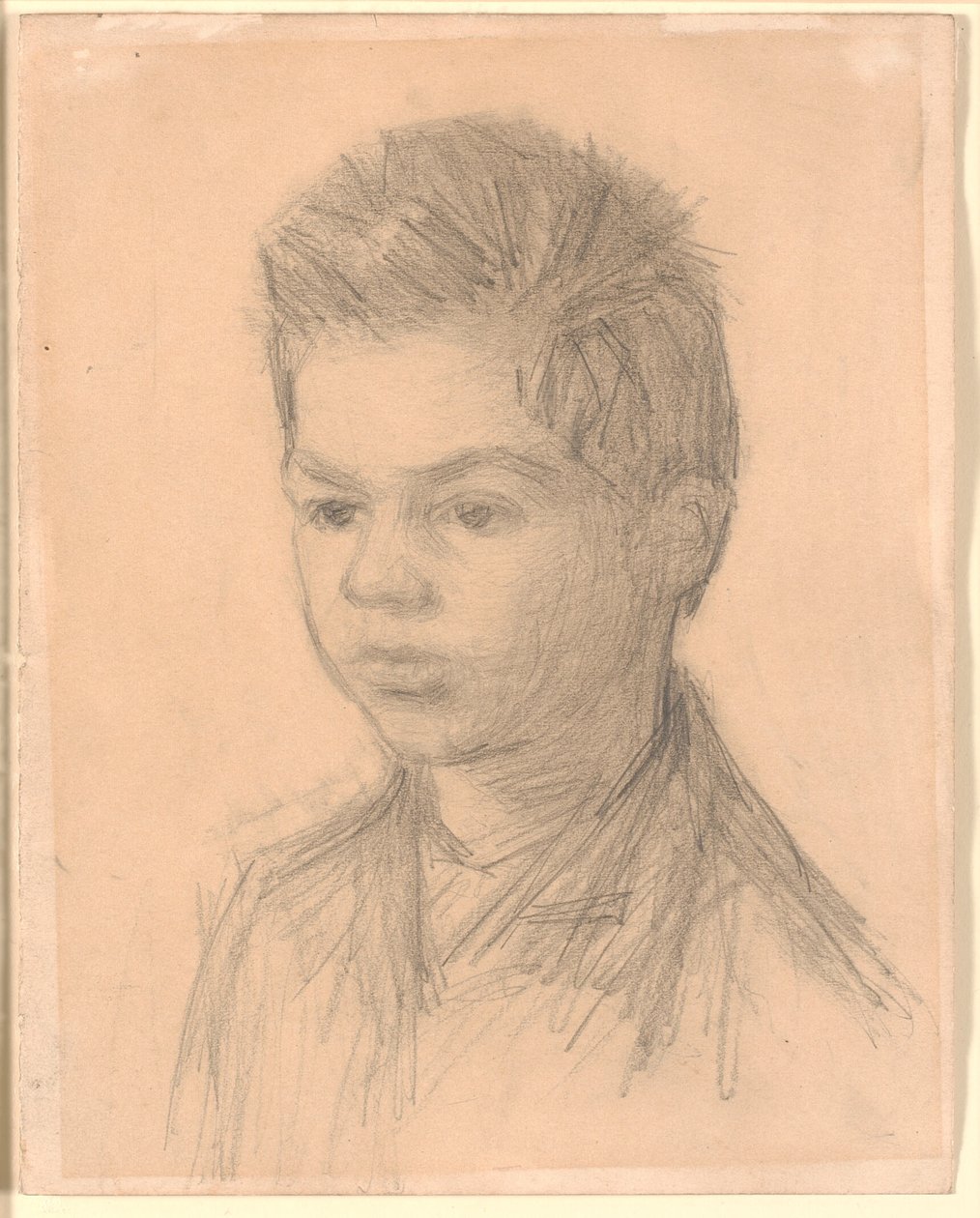 Portret van Svend Hammershøi, broer van de kunstenaar door Vilhelm Hammershøi