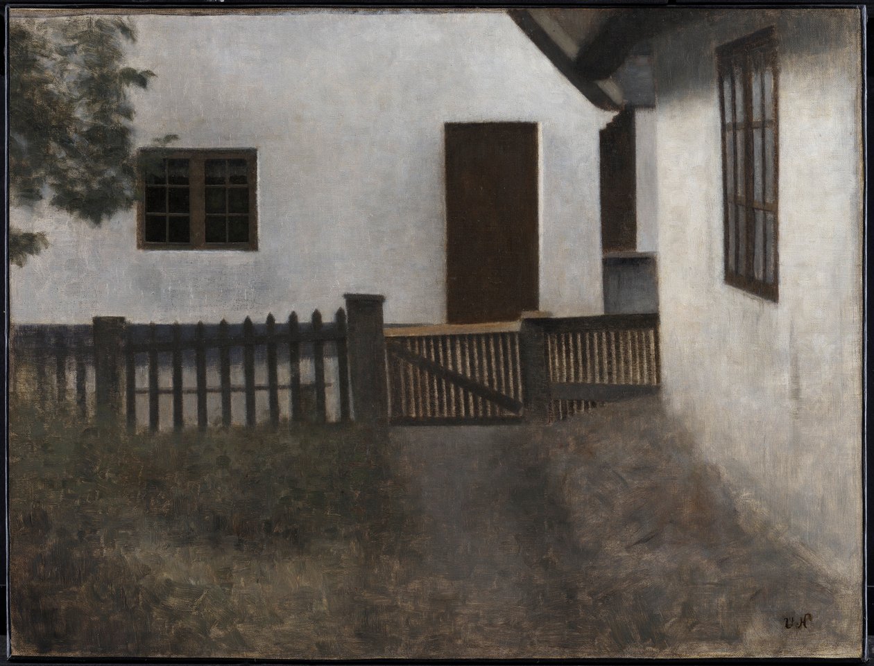 Gevels. Frederiksværk. Zomer. door Vilhelm Hammershøi
