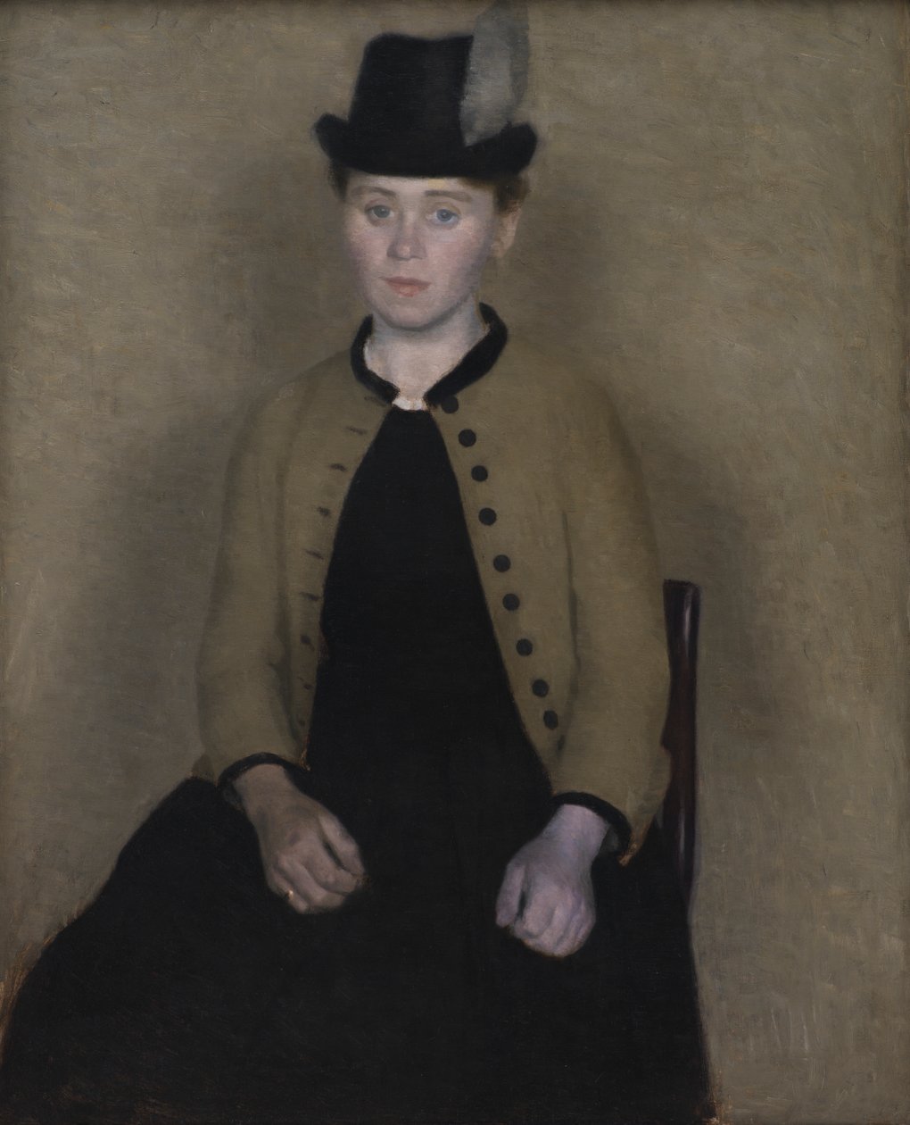 Ida Ilsted, later de Vrouw van de Kunstenaar door Vilhelm Hammershøi
