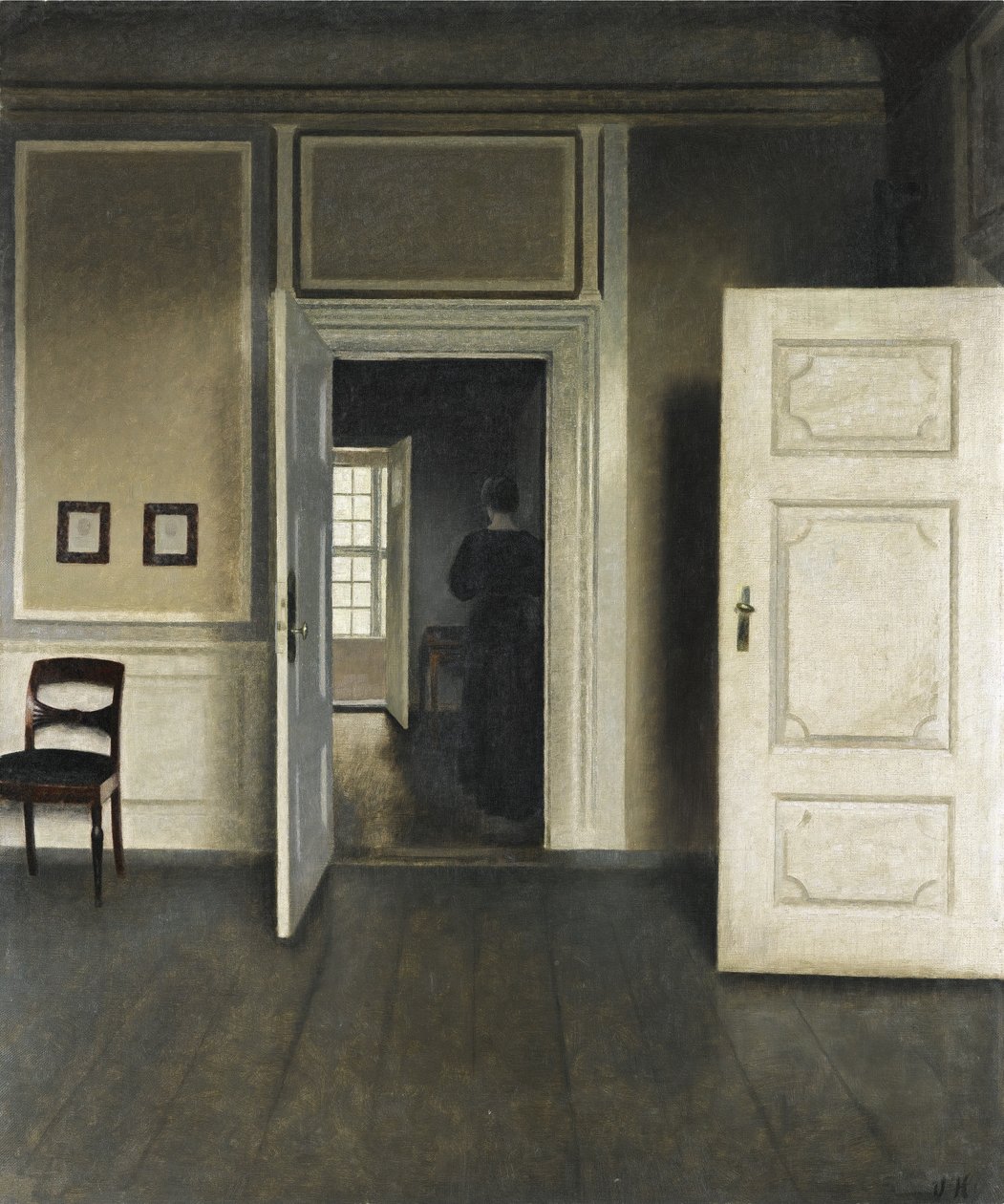 Interieur. Strandgade 30 door Vilhelm Hammershøi