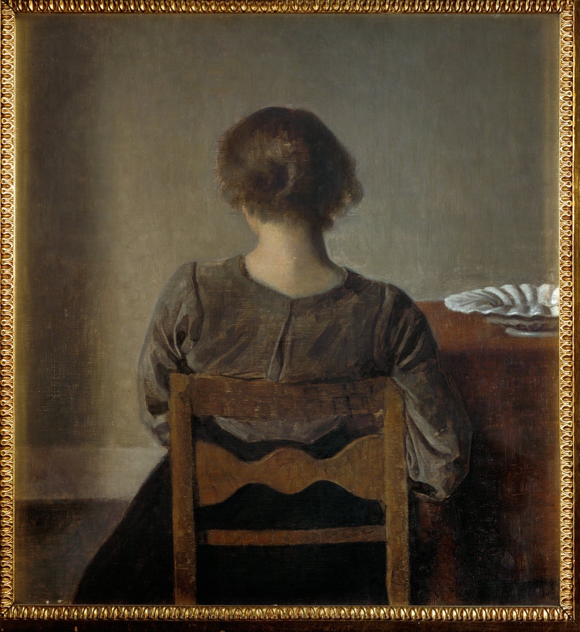 Rust door Vilhelm Hammershoi