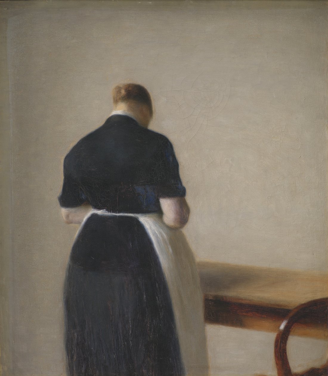 Vrouw gezien van achteren door Vilhelm Hammershoi