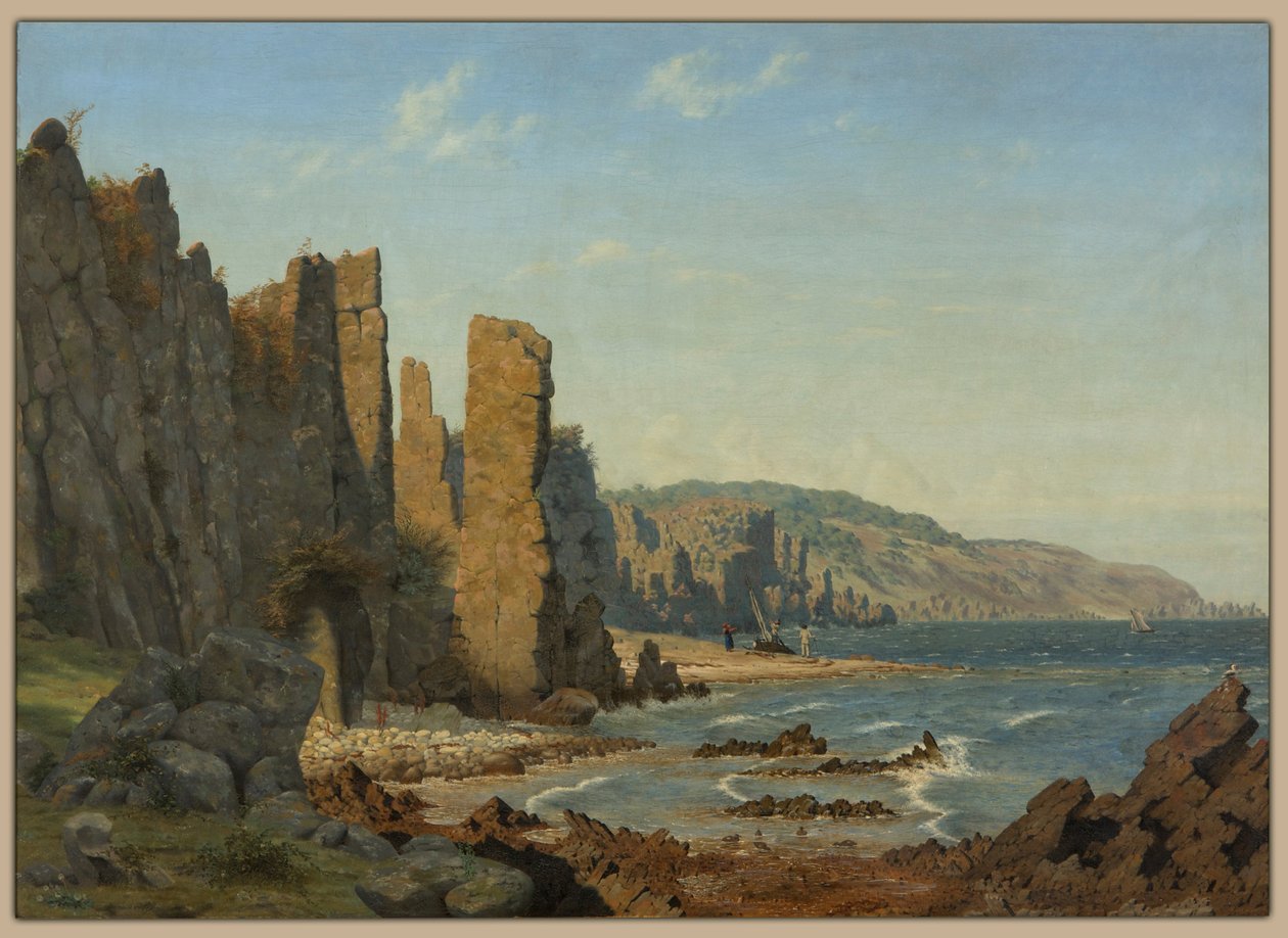 Strandformatie op Bornholm. Scène uit Rø door Vilhelm Kyhn