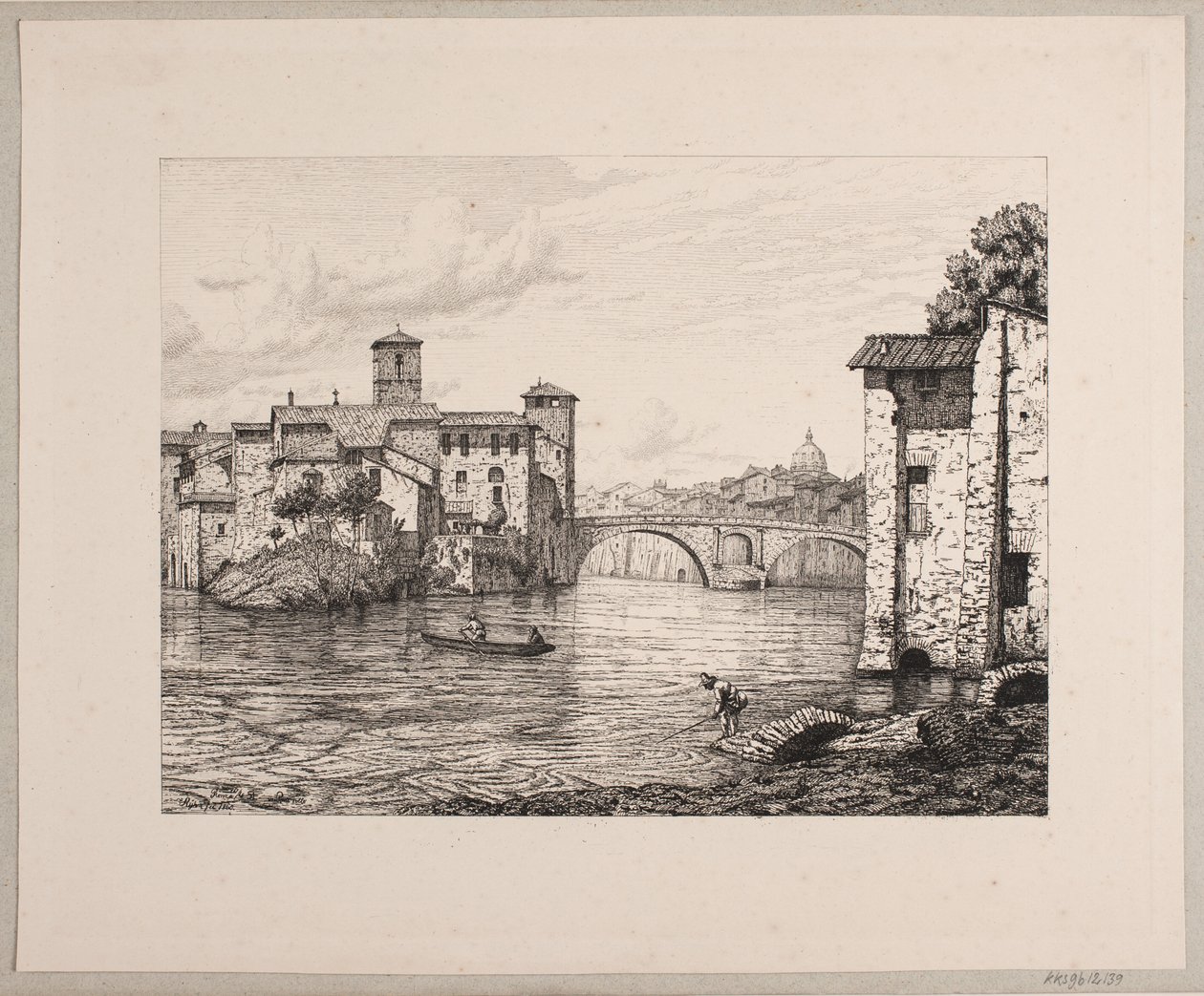 Partij bij Ponte Rotto in Rome door Vilhelm Kyhn