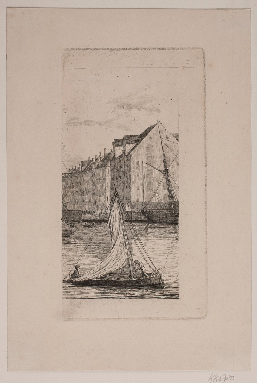 Buiten Nyhavn Kanaal door Vilhelm Kyhn