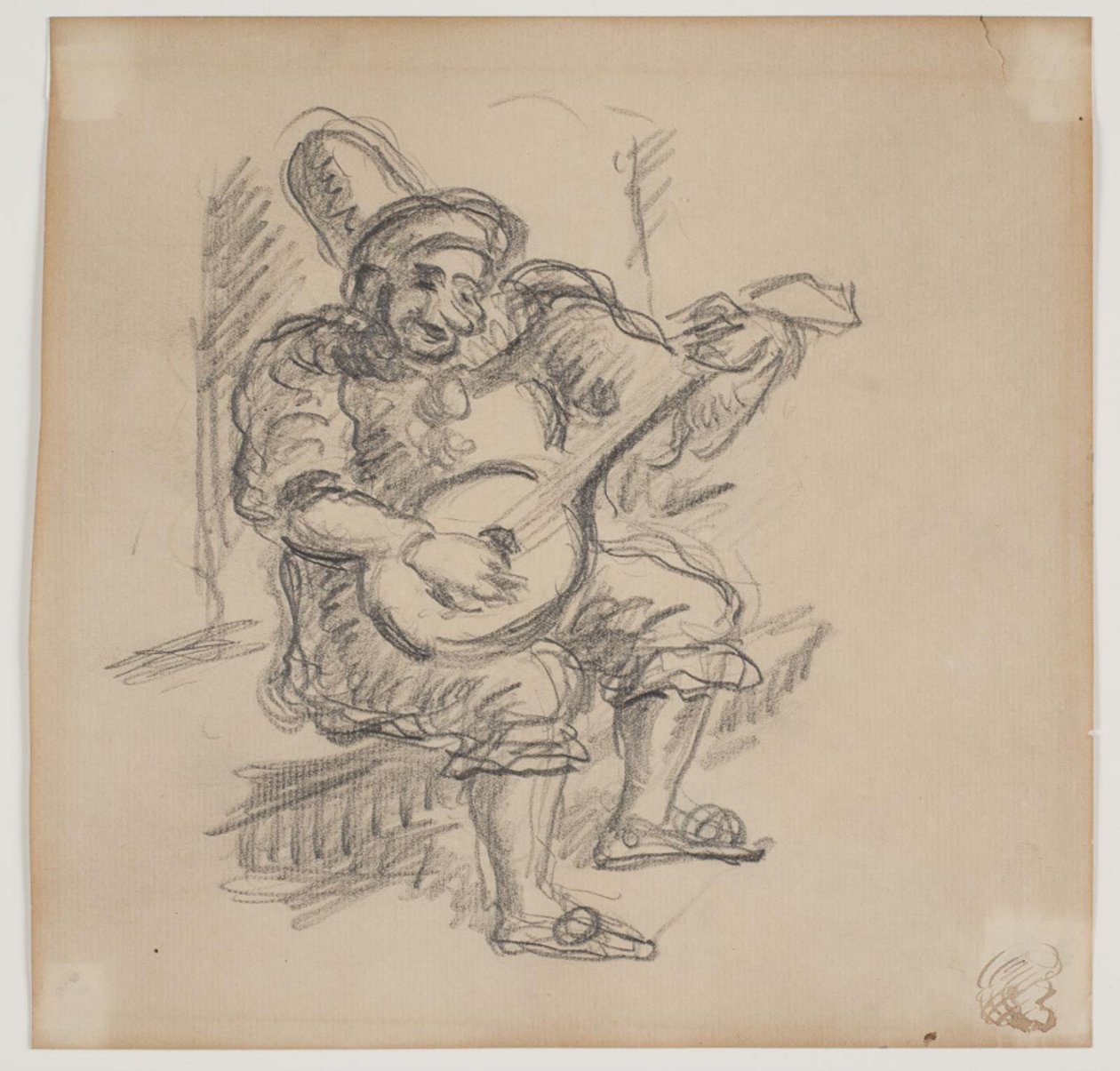 Luitspelende clown door Vilhelm Lundstrøm