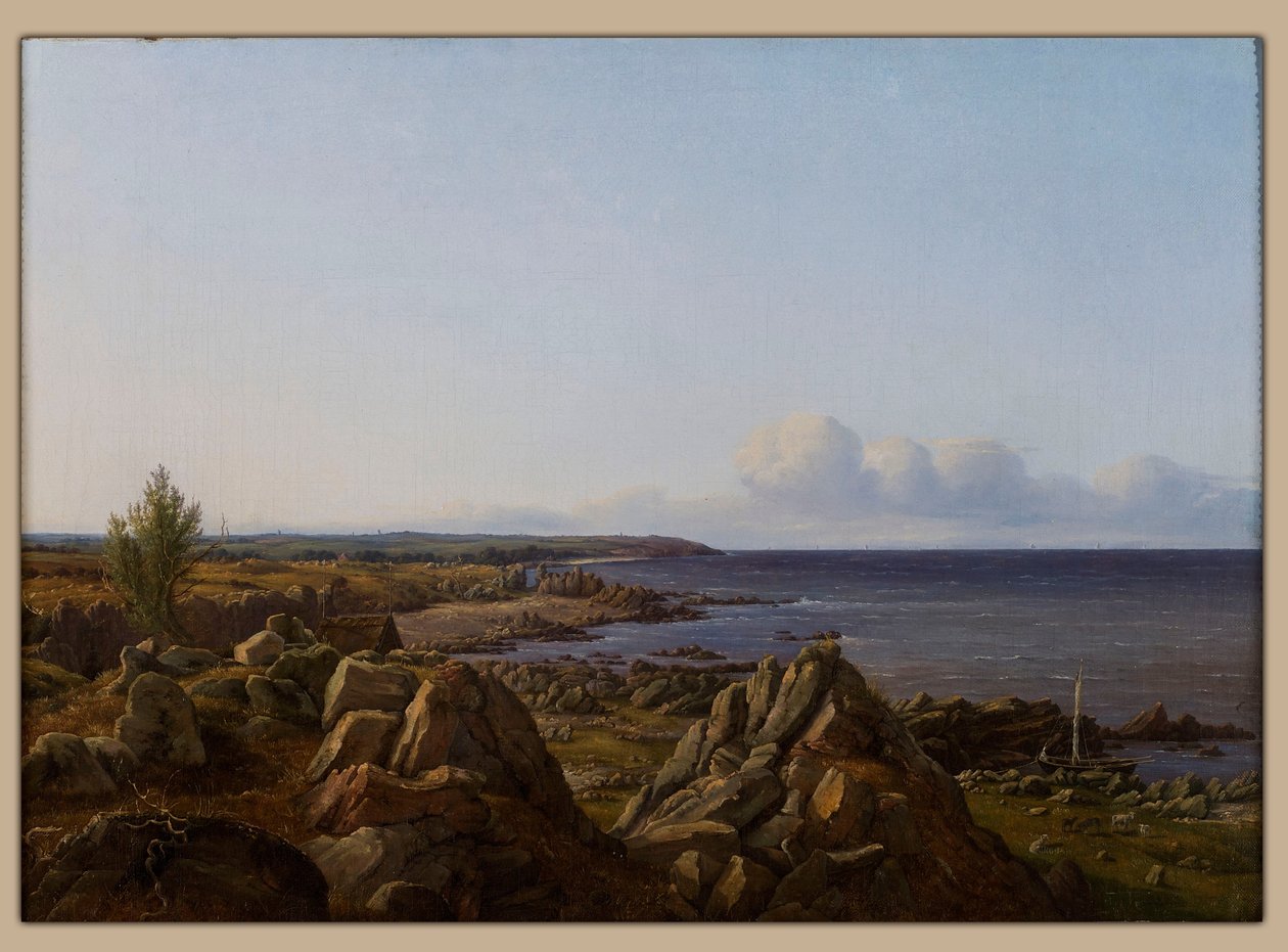 Uitzicht op de parochie van Østerlarsker door Vilhelm Petersen