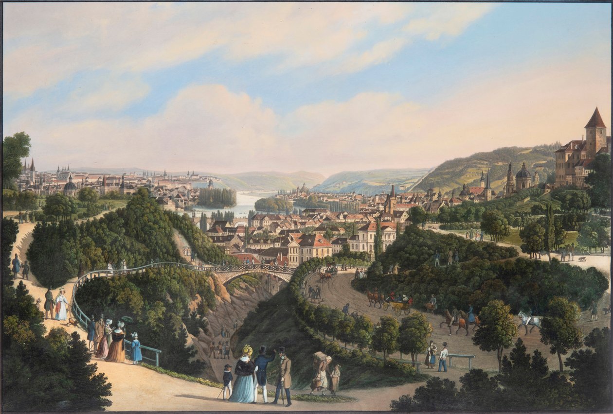Nieuwe Stad, Vysehrad en Smichov door Vincenc Morstadt
