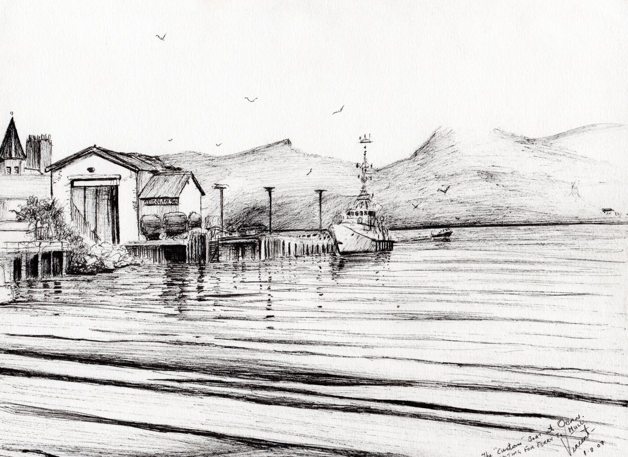 Douaneboot in Oban, 2007 door Vincent Alexander Booth