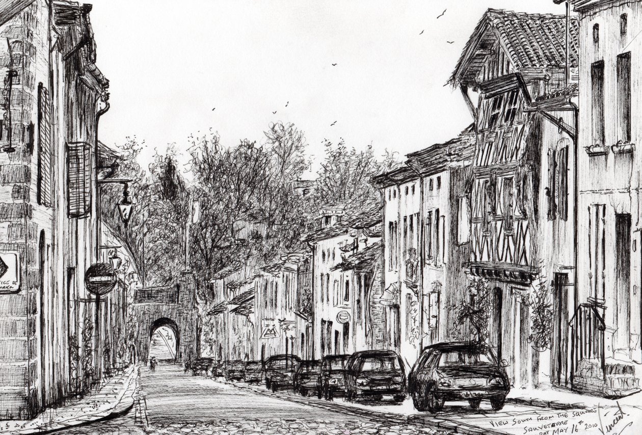 Sauveterre avond Frankrijk, 2010 door Vincent Alexander Booth