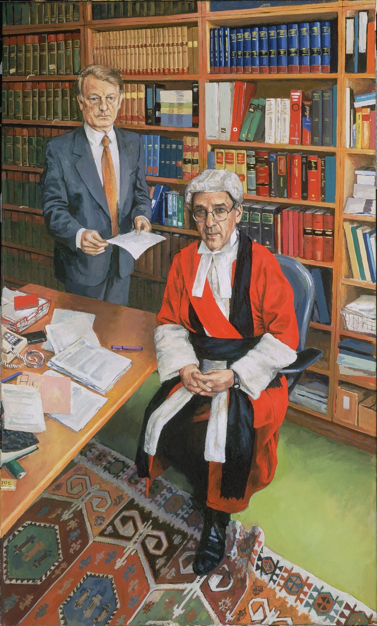 Mr. Justice Moses met zijn klerk John Furey, 2000 door Vincent Yorke