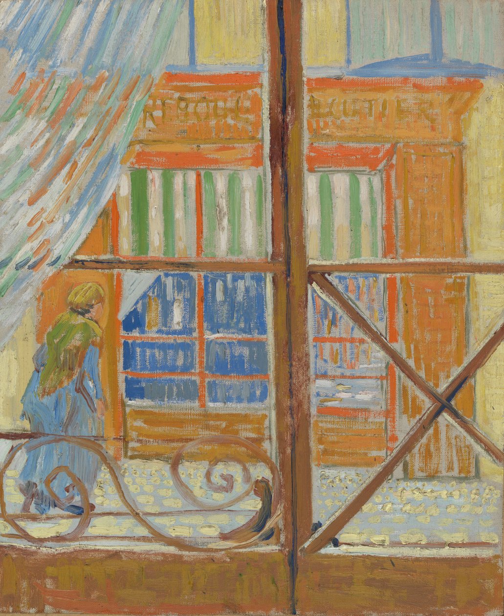 Uitzicht op een slagerij door Vincent van Gogh