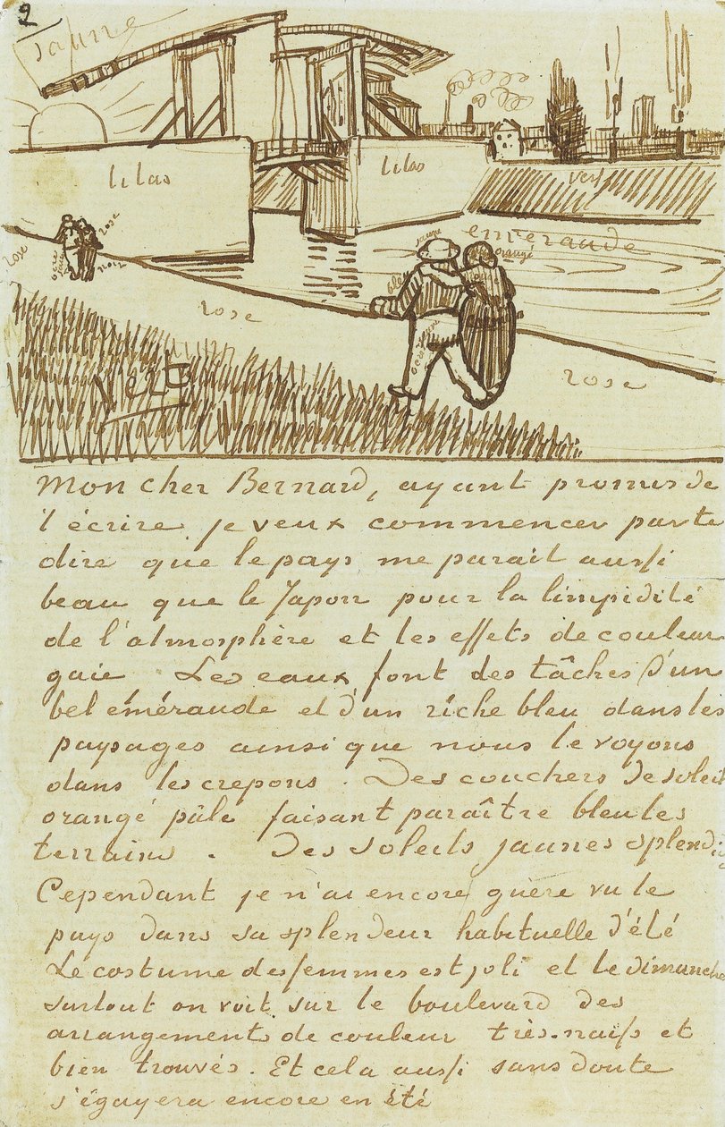 De Langlois-brug bij Arles (De Ophaalbrug) door Vincent van Gogh