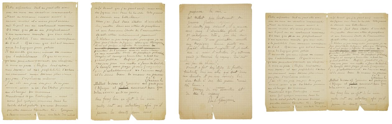 Brief van Vincent van Gogh en Paul Gauguin aan Emile Bernard door Vincent van Gogh