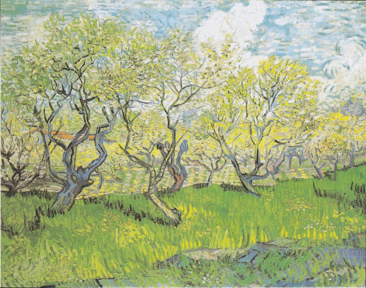 Bloeiende boomgaard door Vincent van Gogh
