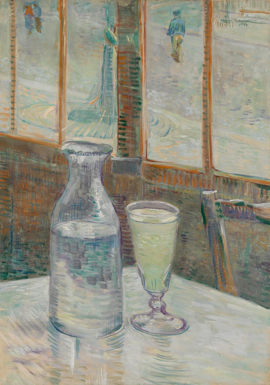 Cafétafel met absint door Vincent van Gogh