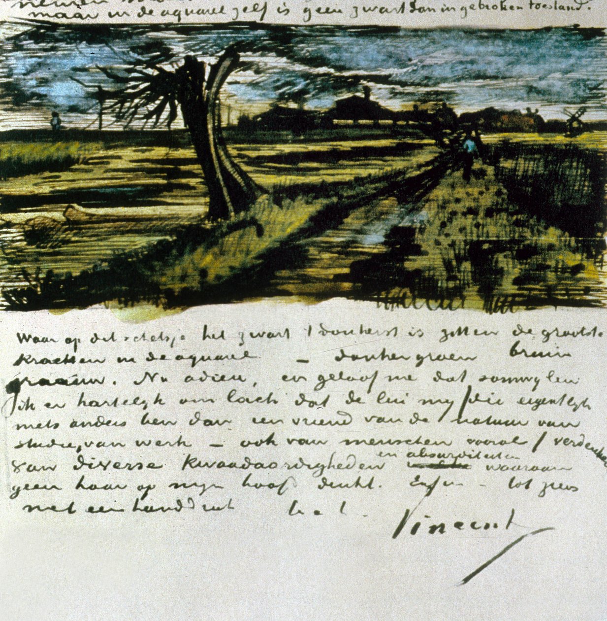 Brief 252 van Vincent van Gogh aan Theo van Gogh: Knotwilg, ca. 1 augustus 1882 door Vincent van Gogh