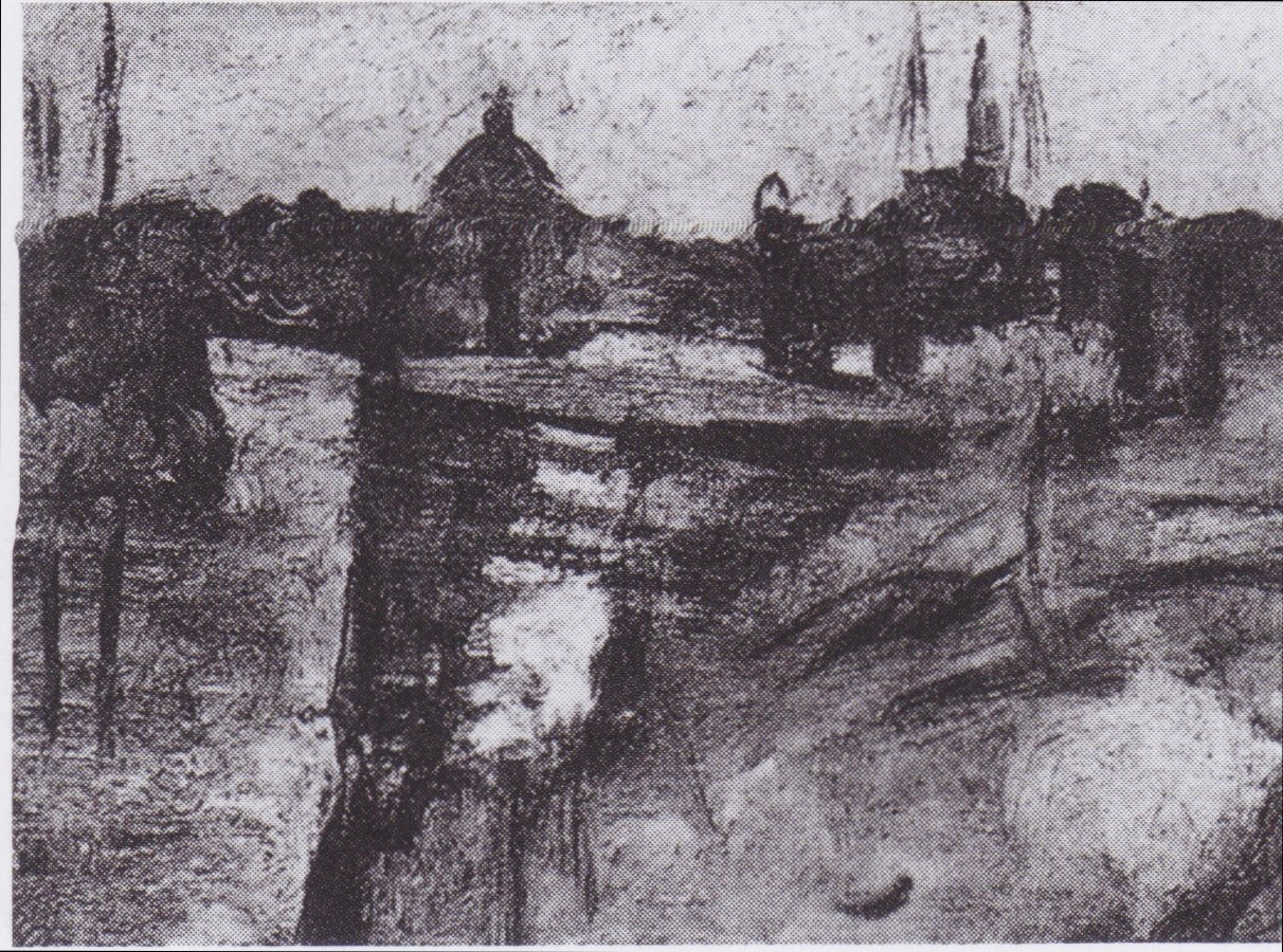 Stadsgezicht van Amsterdam door Vincent van Gogh