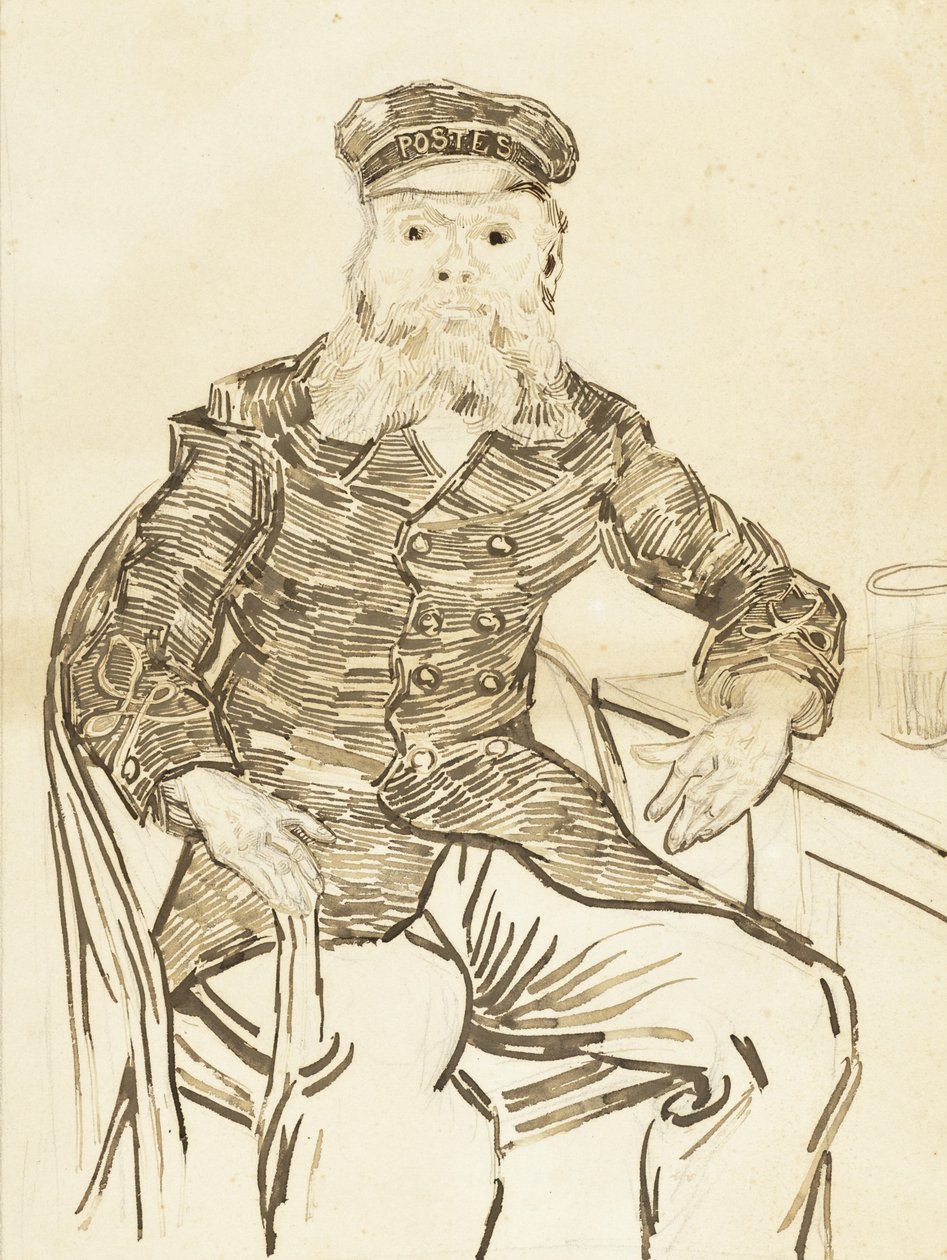 De postbode Joseph Roulin, 1888 door Vincent van Gogh