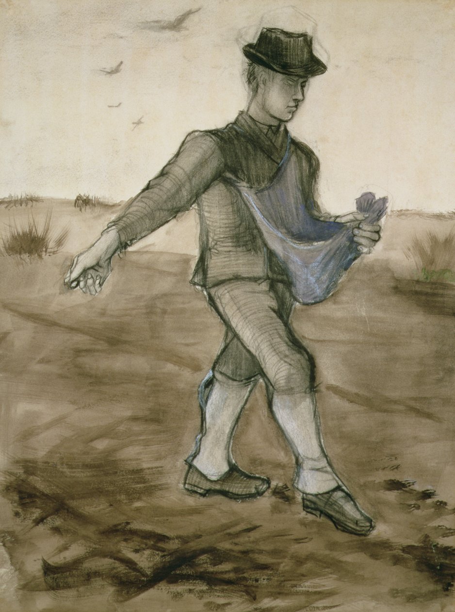 De Zaaier, 1881 door Vincent van Gogh