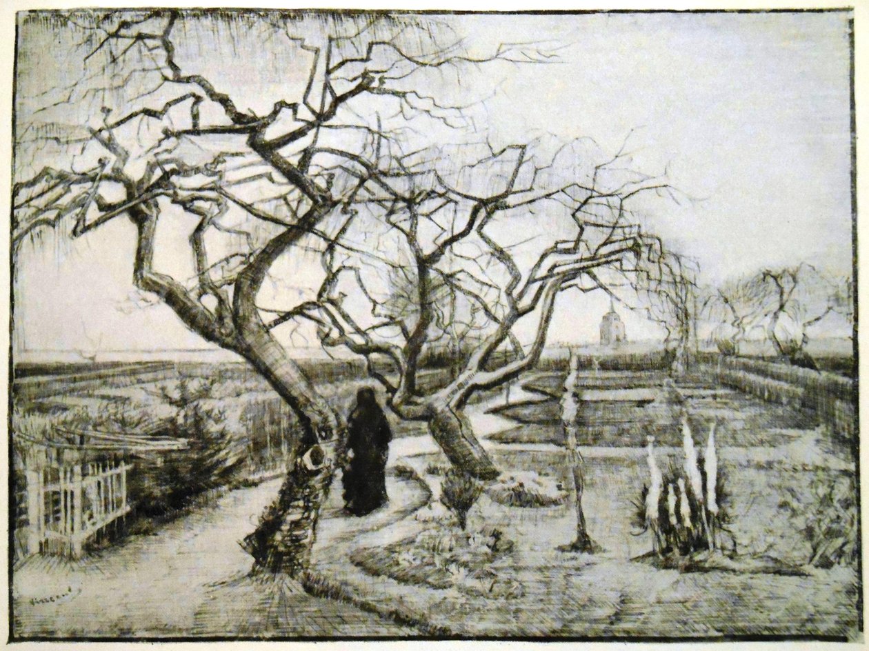 De tuin van de pastorie door Vincent van Gogh