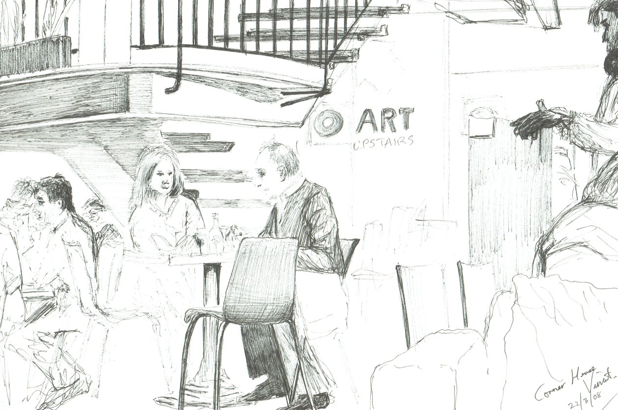 Hoekhuis met DJ, 2008 door Vincent Alexander Booth