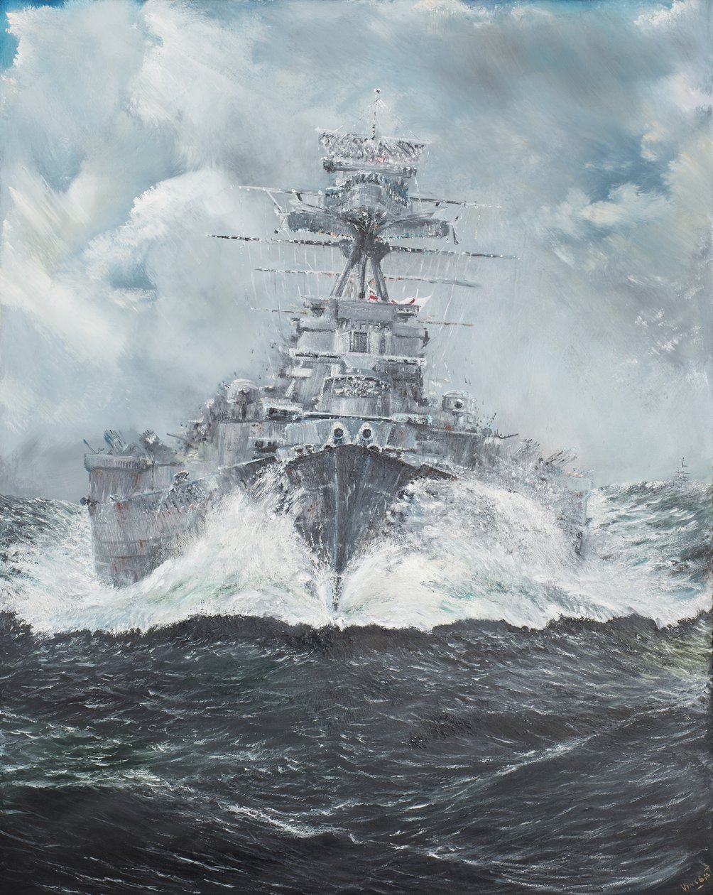 HMS Hood op weg naar Bismarck 23 mei 1941, 2014 door Vincent Alexander Booth