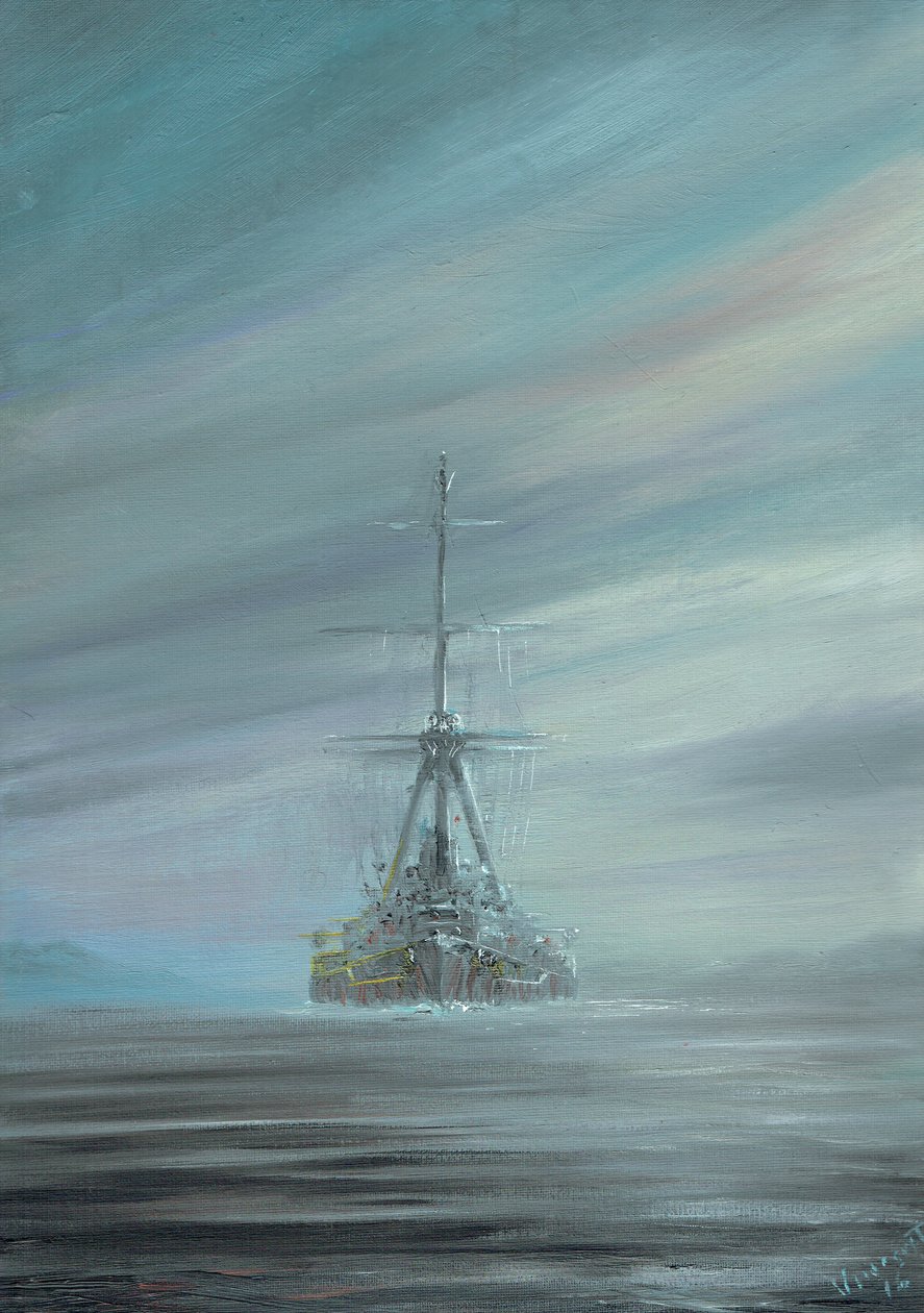 SMS Derfflinger Scapa Flow 1919, 2016 door Vincent Alexander Booth