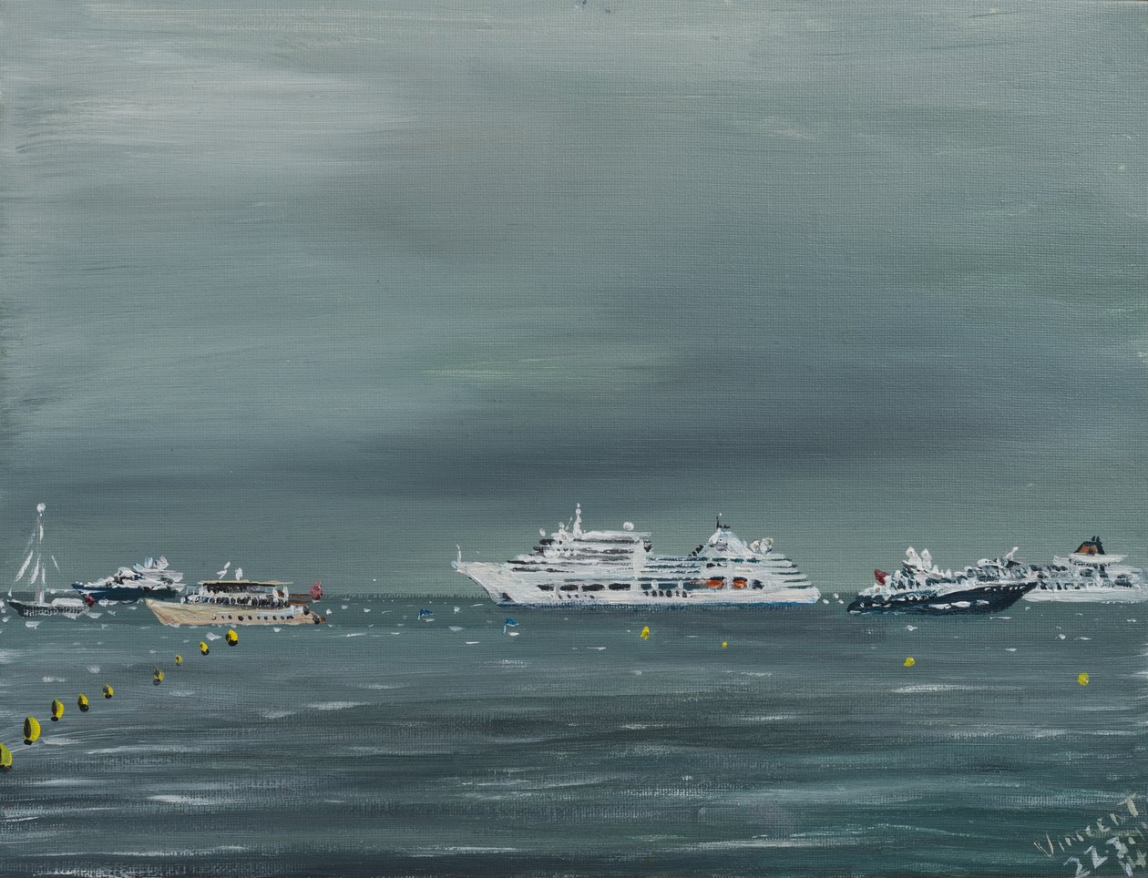 Schepen en boten in Cannes door Vincent Alexander Booth