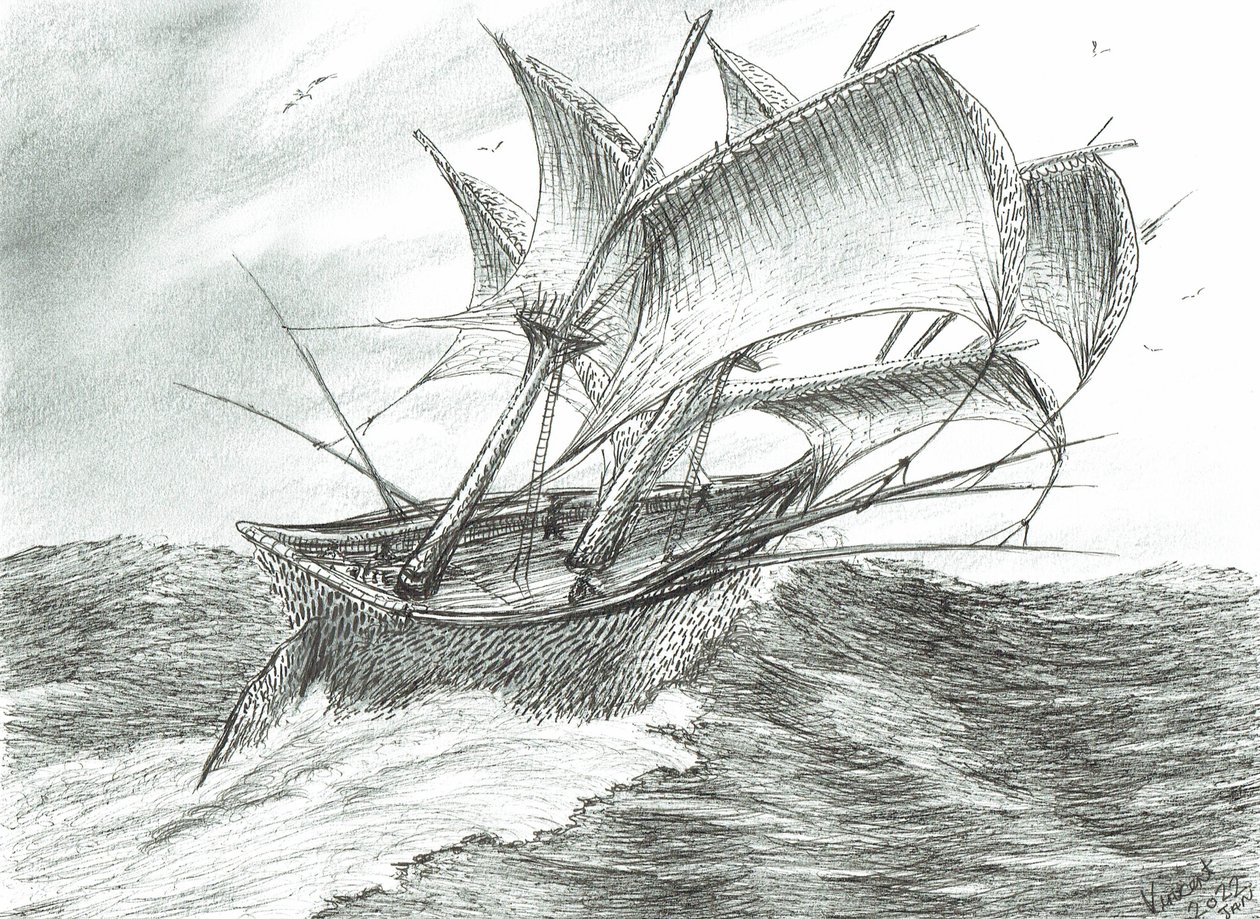 Stormscheppers Golf van Oman door Vincent Alexander Booth
